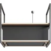 NOVY 15002 eiland afzuigkap zwart randafzuiging, 120 cm. breed | .