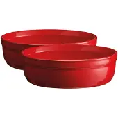 Emile Henry crème brûlée schaaltje - set 2 stuks - rood