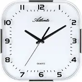 Atlanta Wandklok White & Silver Modern Design
