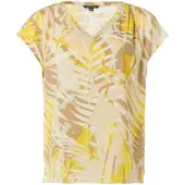 Comma Blouse beige / donkergeel / offwhite