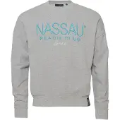 Nassau Beach Beach Club Sweatshirt 'NB231041' lichtblauw / grijs / grijs gemêleerd / wit