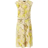 Comma Kokerjurk beige / lichtblauw / geel / safraan
