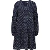 Comma casual identity Jurk donkerblauw / wit
