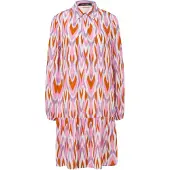 Comma Blousejurk lila / lichtroze / rood / wit