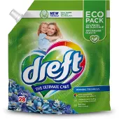 Dreft 6x Vloeibaar Wasmiddel Ochtendfris Navulverpakking 28 Wasbeurten 1,26 Liter