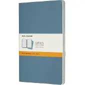 Moleskine large gelijnd schrift blauw (3 stuks)