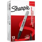 Sharpie Fine Point Permanentmarker Fijn Ronde punt - 1,0 mm Zwart 12 Stuks