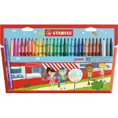 Stabilo Power - Viltstift - Tot 8 Weken Zonder Dop - Etui Met 30 Kleuren