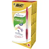 BIC Atlantis Classic Intrekbaar Balpen Blauw 0,4 mm Medium Balpen Navulbaar 12 Stuks