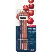 Derwent Blender & Burnisher Potlodenset - Inclusief Gum en Puntenslijper - Professionele Kwaliteit - Set van 4