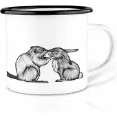 Ligarti Mok emaille - konijn en bever -