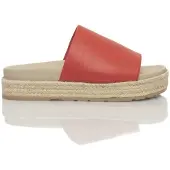 Cerrutti Rode Kalfsleren Vrouwen Sandalen