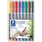 Staedtler Foliestift 313 WP8 313 WP8 Blauw, Bruin, Geel, Groen, Oranje, Rood, Zwart, Violet