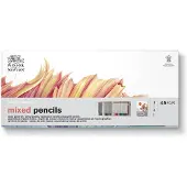 Winsor & Newton 2090001 Studio Collection Mixed Pencils Set 45 stuks – Waterverf, Kleur- en Grafietpotloden met Penseel, Puntenslijper en Papierblok