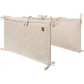 Jollein Boxbumper 180x30cm Check Knit Oatmeal