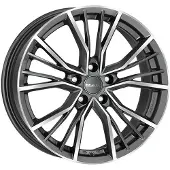 Mak Litá velg, merk UNION, afmetingen 8.5x20, steek 5x112, offset 20, kleur: gunmetal met gepolijste accenten
