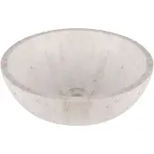 Differnz Marmor waskom - 40x40x15cm - rond - marmer - glans wit 38.010.57