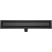Boss & Wessing Douchegoot met tegelrooster en flens bws roos 70x7 cm mat zwart