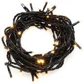 Konstsmide - Micro LED-lichtketting, 40 amberkleurige LED's, 24V transformator voor buitengebruik, zwarte kabel; artikelnummer: 3610-800
