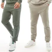 Crosshatch Herentrainerbroek Traymax Set van 2 Khaki/Stone