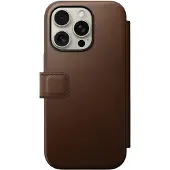 Nomad Modern Leren Folio iPhone 16 Pro Bruin - NM01679585