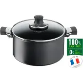 Tefal G2694632, Rood, Zwart, Titanium, Zwart, Zilver, Glas, 24 cm