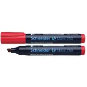 Schneider Marker permanent 250 beitel rood 10st rood Kunststof Stift