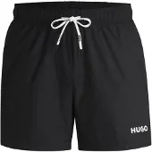 HUGO Zwemshorts 'Haiti' zwart / wit