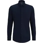 BOSS Slim-fit overhemd van een hoogwaardige katoenmix met stretch