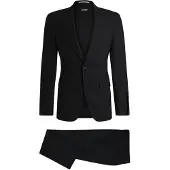 BOSS Tweedelig slim-fit pak van stretchwol Maat 58
