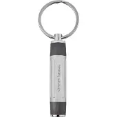 BOSS Geribbelde bronzen sleutelhanger met 3D-logo
