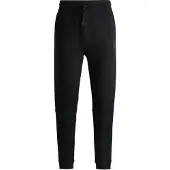 BOSS Trainingsbroek van katoenen badstof met logopatch