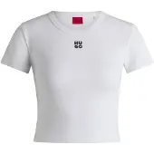 HUGO Shirt 'Delanor' zwart / wit