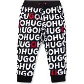 HUGO Trainingsbroek voor kinderen van een katoenmix met herhaalde logoprint