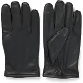 BOSS Touchscreenvriendelijke leren handschoenen met metalen logodetail