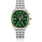 BOSS Analoog horloge 'SKYTRAVELLER' goud / zwart / zilver