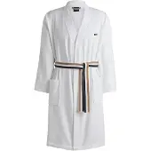 BOSS Ochtendjas van katoen met riem met de signature-stripe