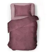 Eleganzzz Dekbedovertrek Velvet Uni - spicy red 140x200/220cm