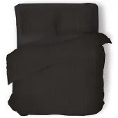 Eleganzzz Dekbedovertrek Hotel Kwaliteit Satijn Streep - black 140x200/220cm