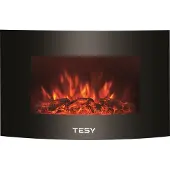 Tesy - Decoratieve elektrische haard - 1000-2000W - (36-42 m³) - Wandmontage - Zwart