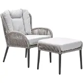 Garden Impressions Andorra Fauteuil Voetenbank Valley Sand