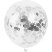 PartyPro Zilveren Confetti Ballonnen (10 stuks / 30 CM)