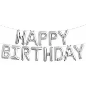 PartyPro Happy Birthday ballon Zilver (40CM)