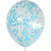 PartyPro Blauwe Confetti Ballonnen (10 stuks / 30 CM)