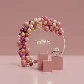 PartyPro Ballonnenboog (Rood-Goud)