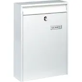 Burg wachter Wandbrievenbus Leipzig 777 - Staal - Wit - 28,4x39,7x10,4 Cm