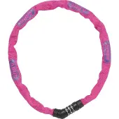 ABUS Kettingslot Steel-O-Chain 4804C – Cijferslot van speciaalstaal – beveiligingsniveau 3 – 75 cm – Roze