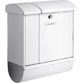 Burg wachter Wandbrievenbus Olymp Set 91600 - Staal - Wit - 38,9x44,5x19,3cm