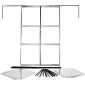 Pergart Kit Voor Dubbele Schuifdeur Voor Sirius Broeikas Geanodiseerd Aluminium