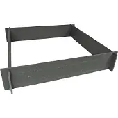 Nature kweekbed 100x100x19 cm - gerecyclede kunststof - 4 stuks